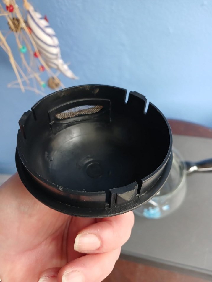 Mavi Çiçek Desenli Cam Cezve - Görsel 3