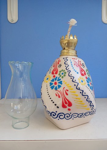 Beyaz burgulu  Desenli Gaz Lambası - Görsel 4