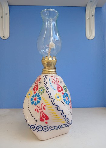 Beyaz burgulu  Desenli Gaz Lambası - Görsel 3