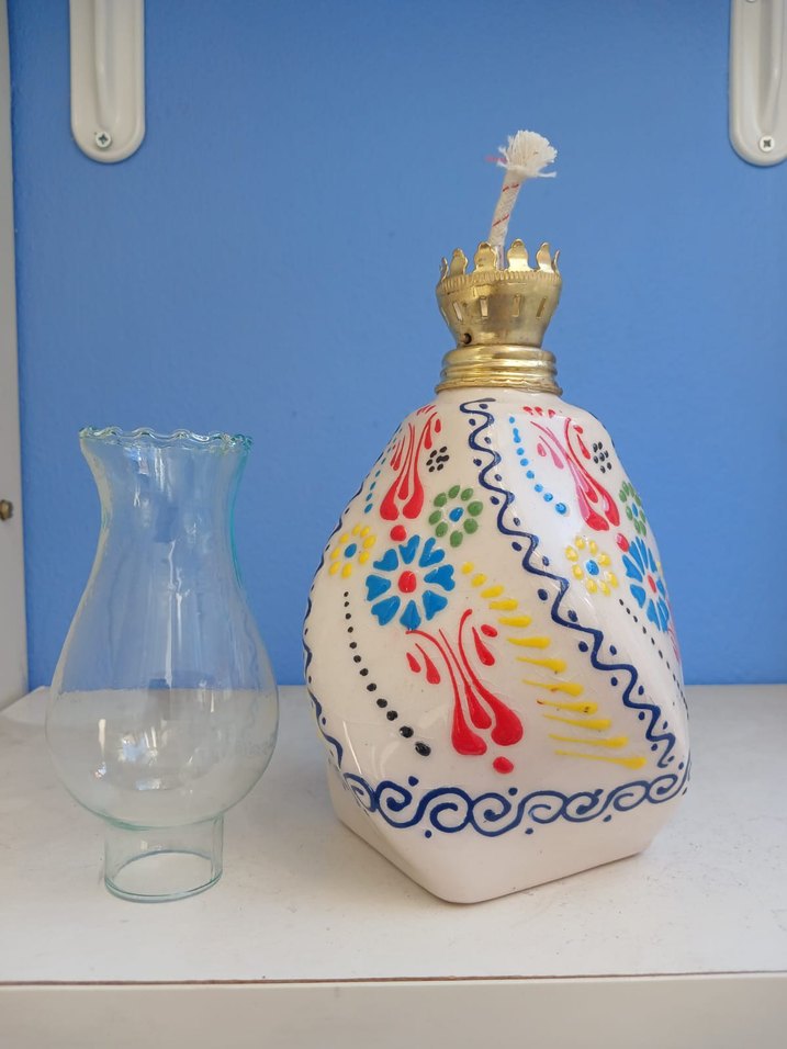 Beyaz burgulu  Desenli Gaz Lambası - Görsel 4