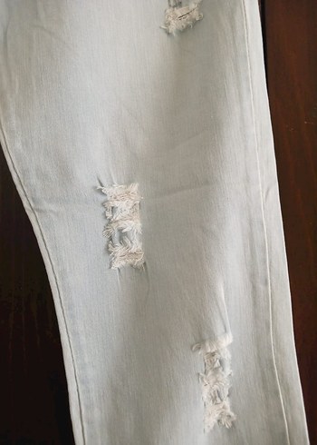 Kadın Açık Mavi  kot Pantolon - Görsel 4