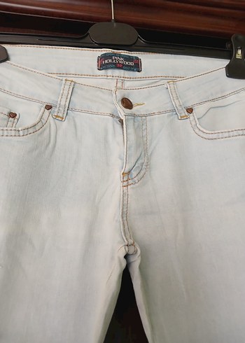 Kadın Açık Mavi  kot Pantolon - Görsel 7