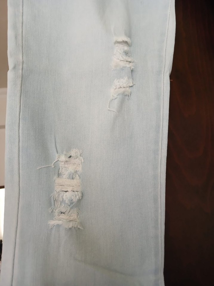 Kadın Açık Mavi  kot Pantolon - Görsel 2