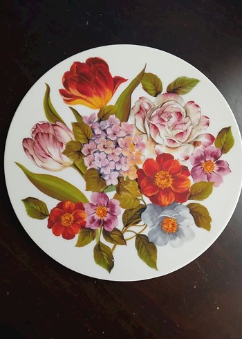 Çiçek Desenli Modern Klasik Tabak - Görsel 3