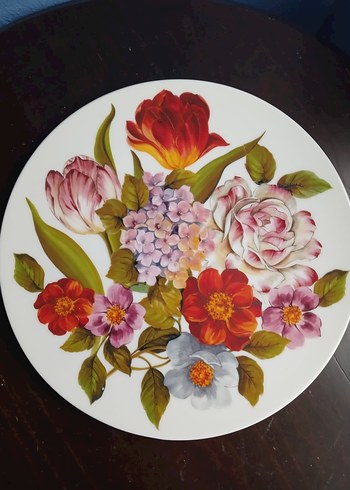 Çiçek Desenli Modern Klasik Tabak - Görsel 6