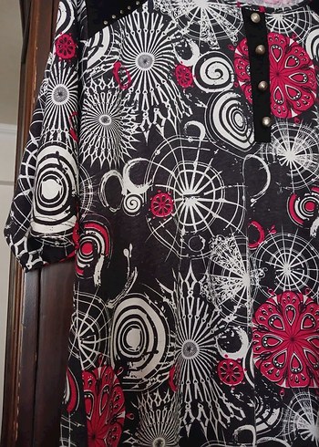 Büyük beden Renkli elbise - Görsel 10