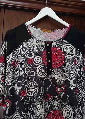 Büyük beden Renkli elbise - Görsel 7