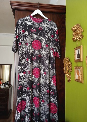 Büyük beden Renkli elbise - Görsel 6