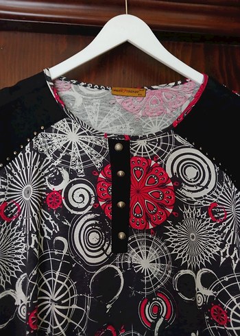 Büyük beden Renkli elbise - Görsel 3