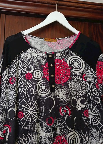 Büyük beden Renkli elbise - Görsel 5