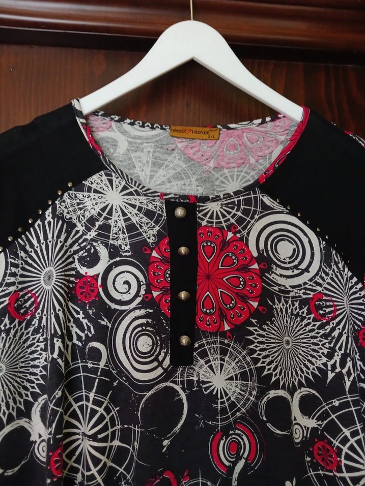 Büyük beden Renkli elbise - Görsel 3