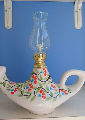 Renkli Desenli Seramik Gaz Lambası - Görsel 10