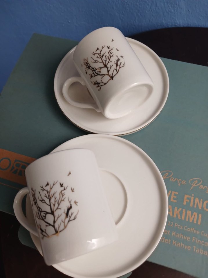hayat Ağaç Desenli 6adet Fincan ve Tabak takımı - Görsel 4