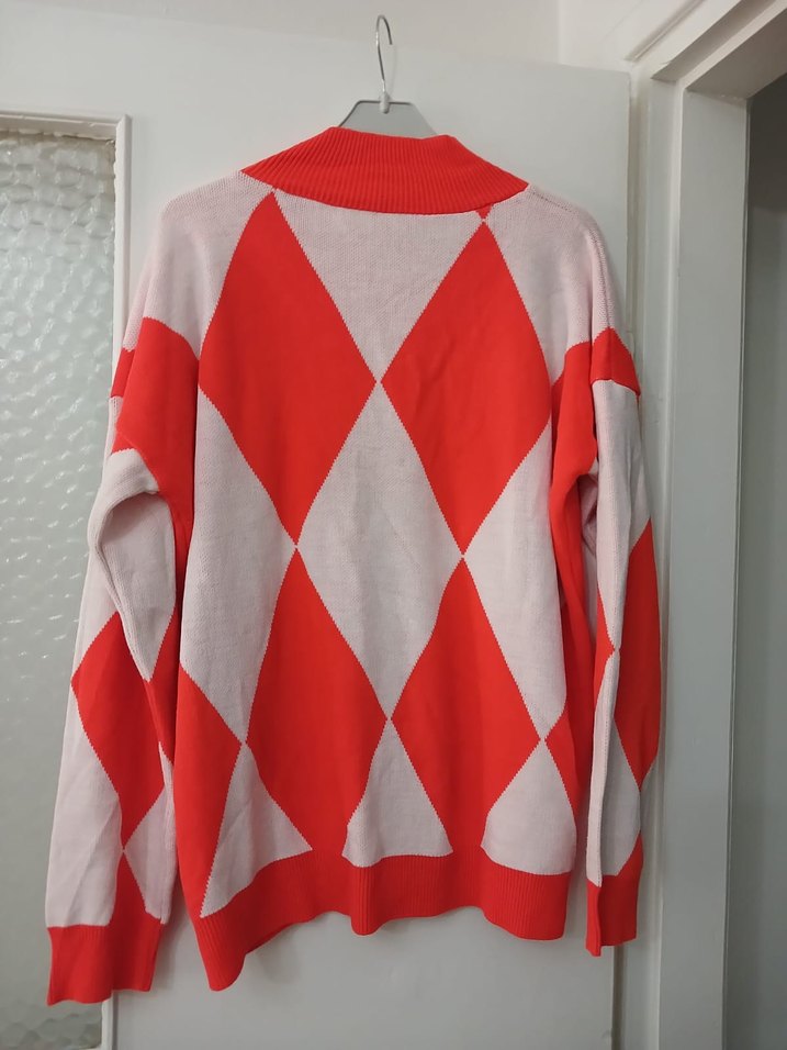 Kavunici  Ekose Desenli  Kadın Kazak - Görsel 2