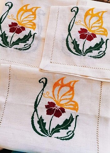 Etamin işlemeli salon takımı  - Görsel 2