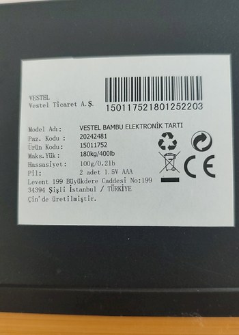 Bambu Dijital Banyo Tartısı Bej - Görsel 5