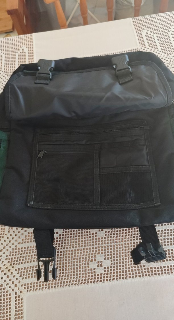 Fermuarlı Yeşil Biker Sırt Çantası - Görsel 2