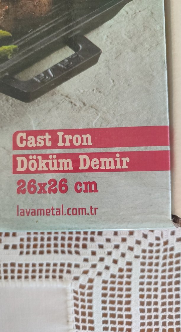LAVA Döküm Demir Izgara Tava 26x26 cm Siyah - Görsel 2