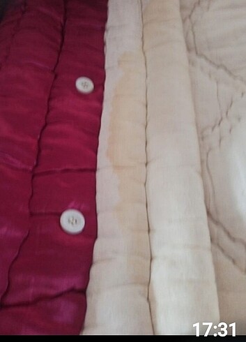 Bordo saten yorgan - Görsel 10