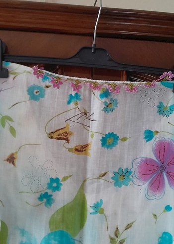 Bohem Çok Renkli Uzun Pareo V Yaka - Görsel 11