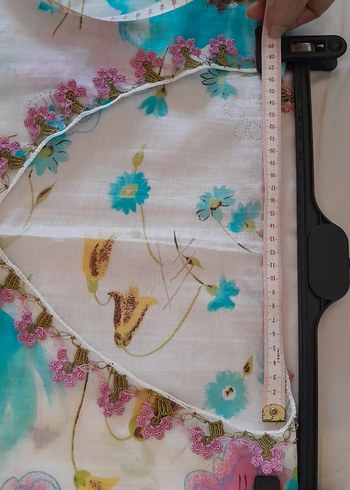 Bohem Çok Renkli Uzun Pareo V Yaka - Görsel 15