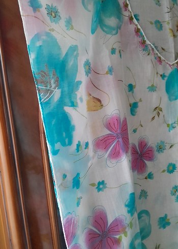 Bohem Çok Renkli Uzun Pareo V Yaka - Görsel 5