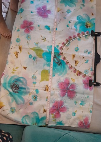 Bohem Çok Renkli Uzun Pareo V Yaka - Görsel 13