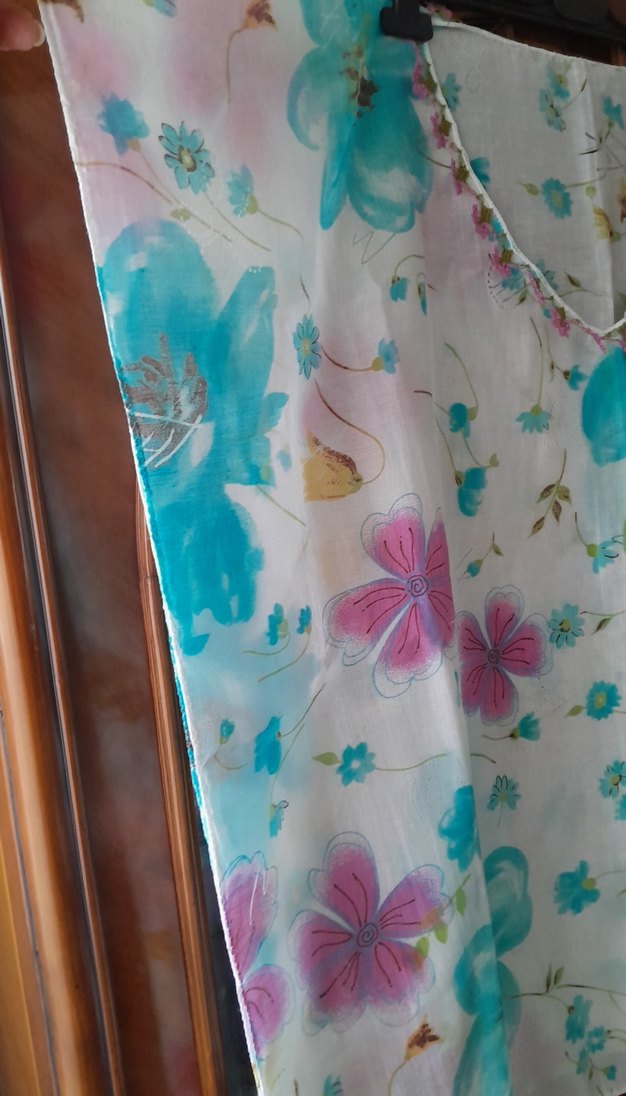 Bohem Çok Renkli Uzun Pareo V Yaka - Görsel 5