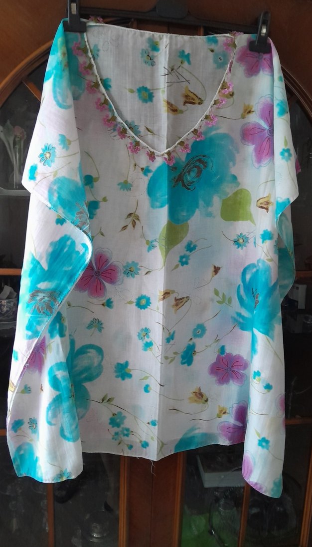 Bohem Çok Renkli Uzun Pareo V Yaka - Görsel 3