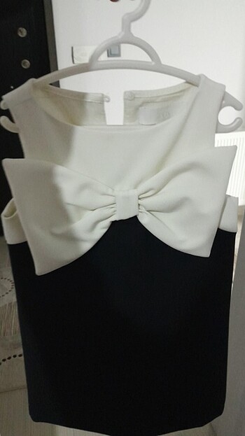 Zara cocuk elbise siyah beyaz - Görsel 2