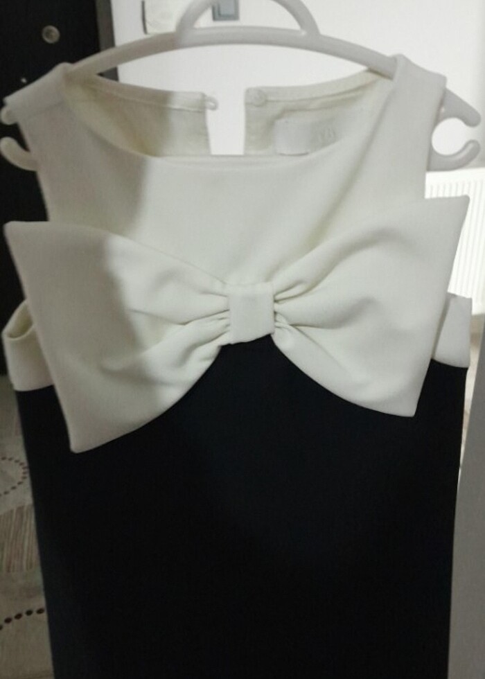 Zara cocuk elbise siyah beyaz - Görsel 2
