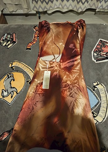 Uzun Askısız Drapeli Kadın Elbise - Görsel 3