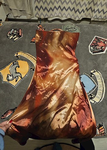 Uzun Askısız Drapeli Kadın Elbise - Görsel 2