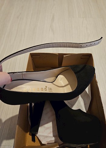 Kadın Siyah Süet Platform Topuklu Stiletto - Görsel 2