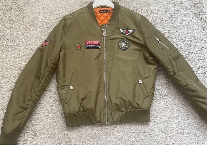Stradivarius Strdivarius bomber haki ceket
