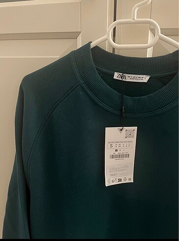 Zara Zara ördek yeşili sweatshirt