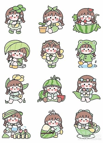 Beden Cute girl sticker