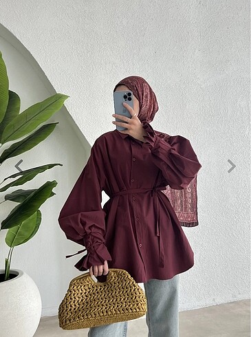 TASARIM KOL GÖMLEK BORDO