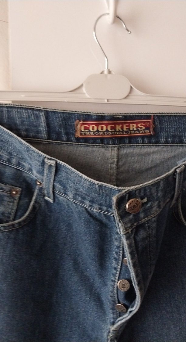 Düğmeli Bol Kesim Kot Pantolon - Görsel 4