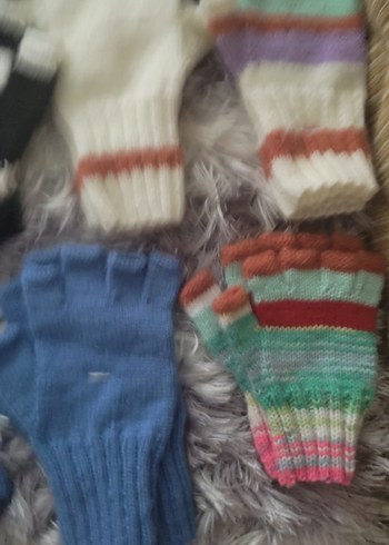 Örgü Parmaksız Eldivenler - Görsel 5