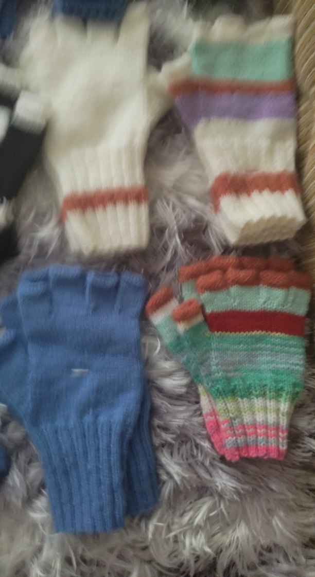 Örgü Parmaksız Eldivenler - Görsel 5