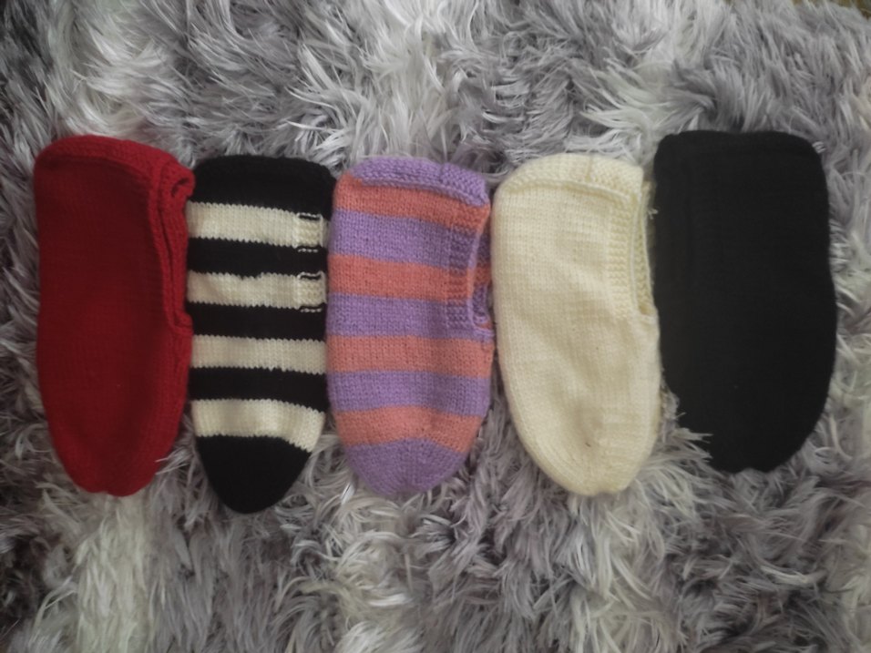 El Yapımı Örgü Çorap Patik - Görsel 2