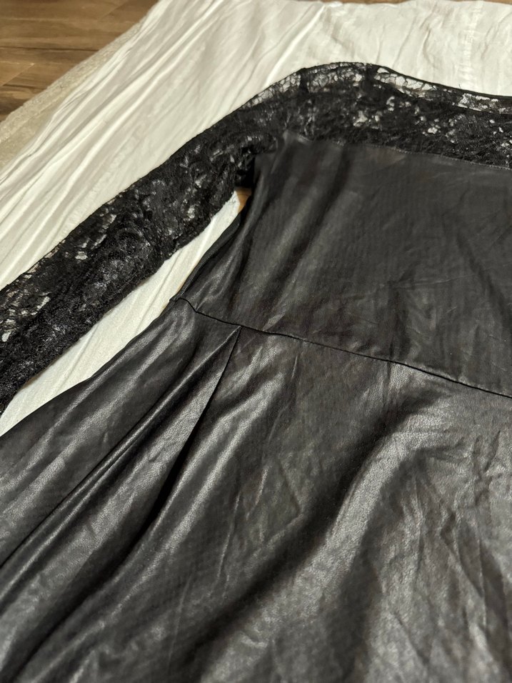 İPEKYOL Deri detaylı dantel kollu bluz - Görsel 2