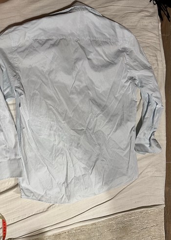 açık mavi desenli gömlek - Görsel 6