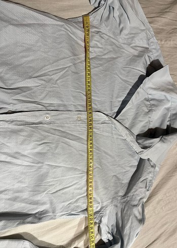 açık mavi desenli gömlek - Görsel 3