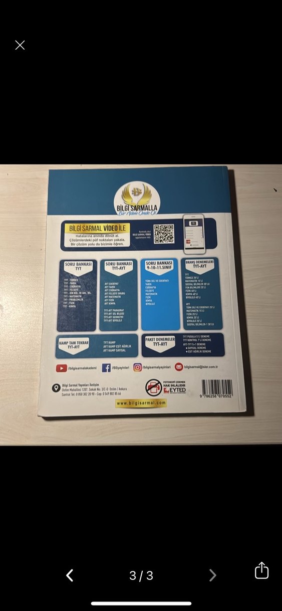 TYT BİLGİSARMAL Problemler test kitabı - Görsel 3
