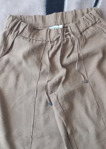 LC Waikiki Kadın Keten Taba rengi Pantolon