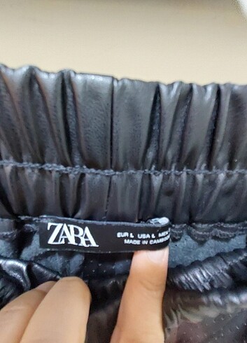 Zara ZARA suni deri pantolon.