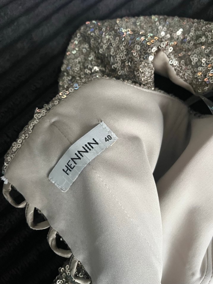 Gold Drapeli Uzun Abiye Elbise - Görsel 5