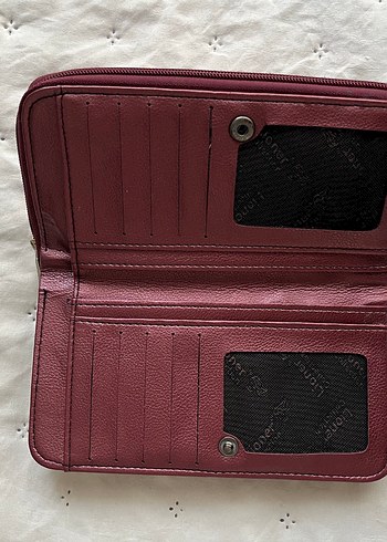 Bordo Deri Fermuarlı Kadın Cüzdanı - Görsel 4